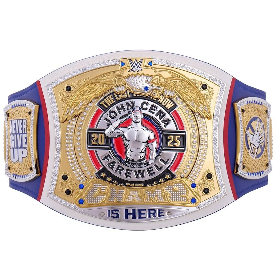 John Cena Farewell Tour SummerSlam 2025 Blue Spinner Championship Replica Title Belt Championship Belt Store