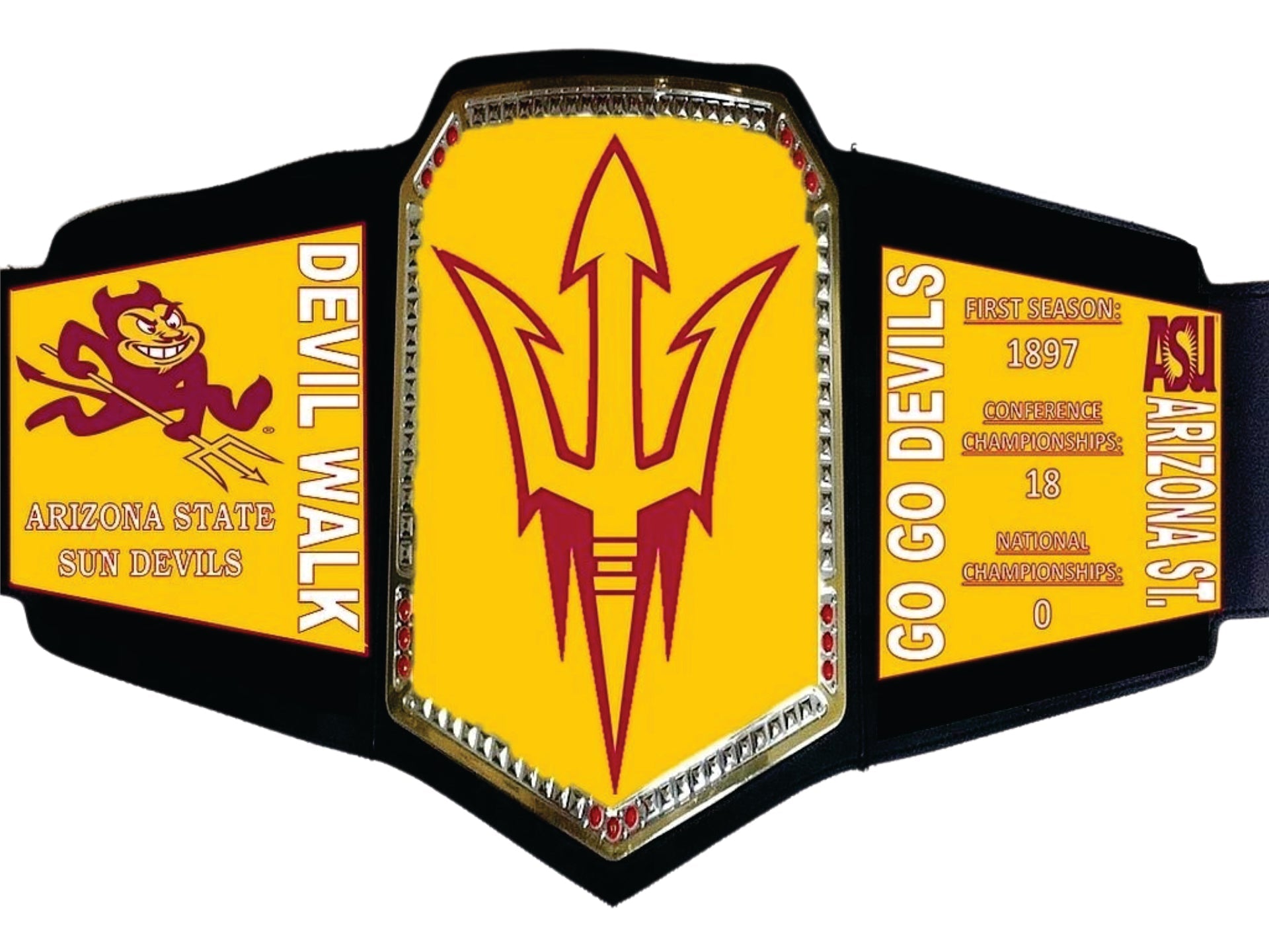 Arizona State Sun Devils WWE College Legacy Title Belt Championship Belt Store