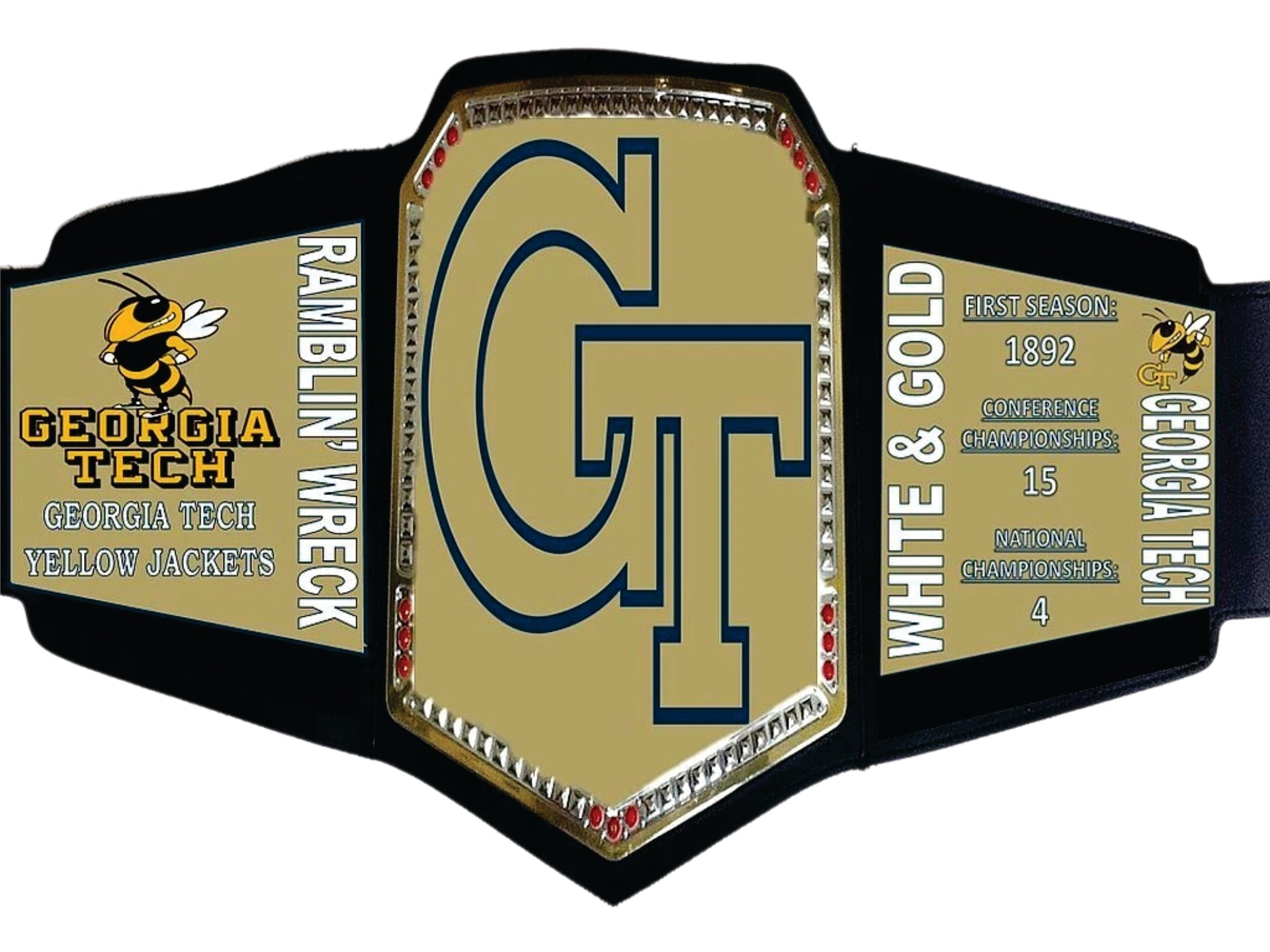 Georgia Tech Yellow Jackets WWE College Legacy Title Belt Championship Belt Store