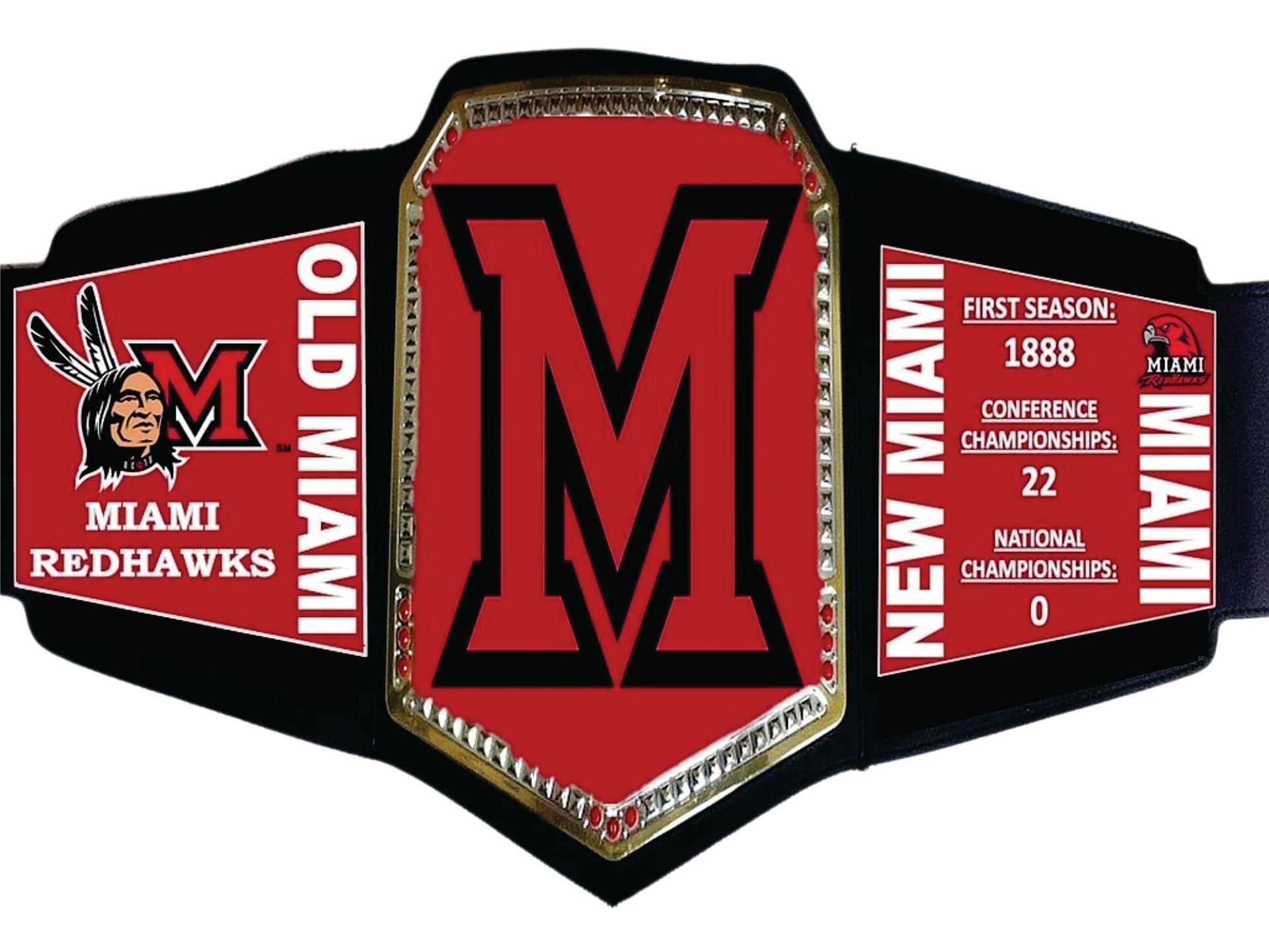 Miami RedHawks WWE College Legacy Title Belt Championship Belt Store