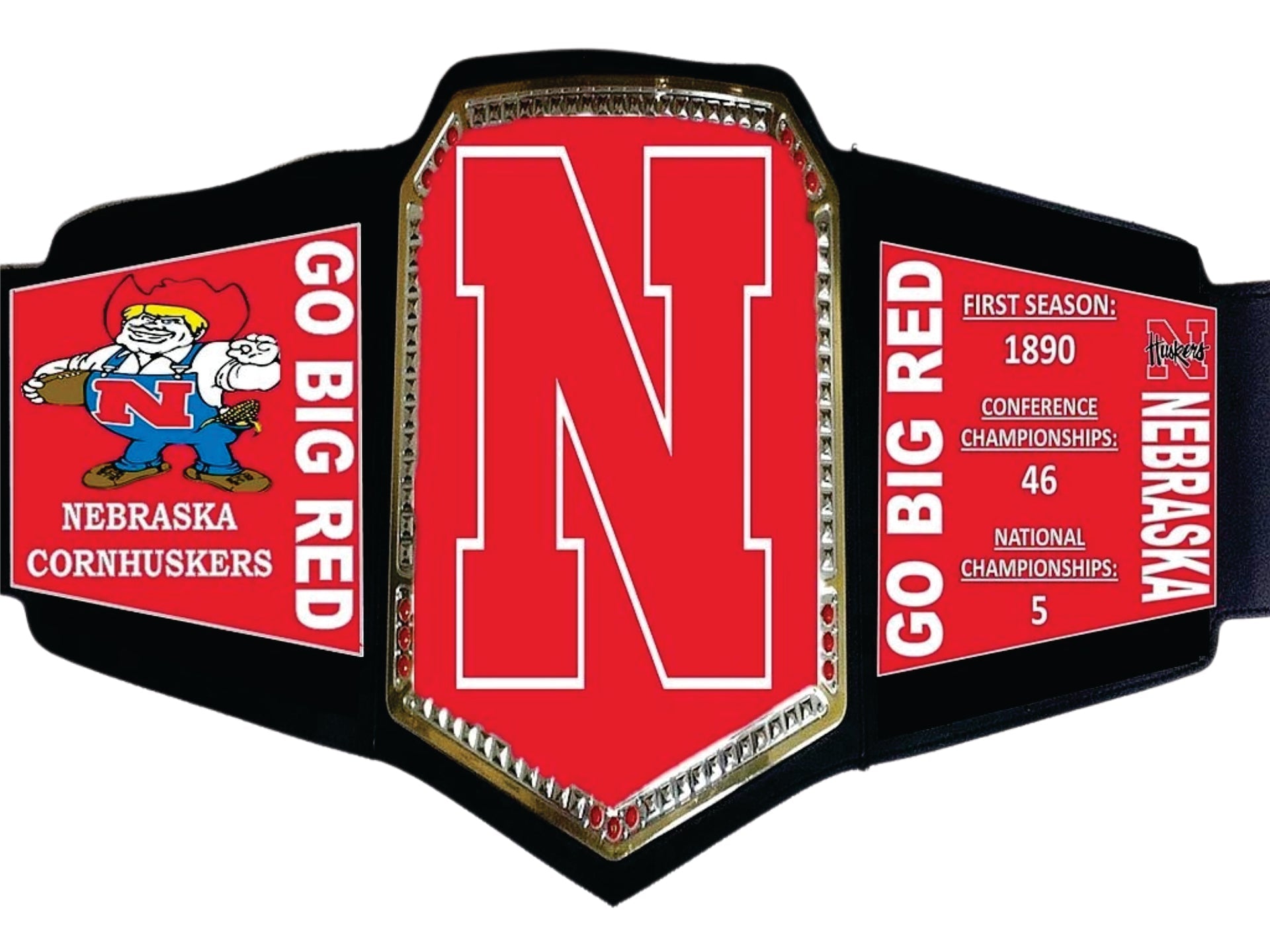 Nebraska Cornhuskers WWE College Legacy Title Belt Championship Belt Store