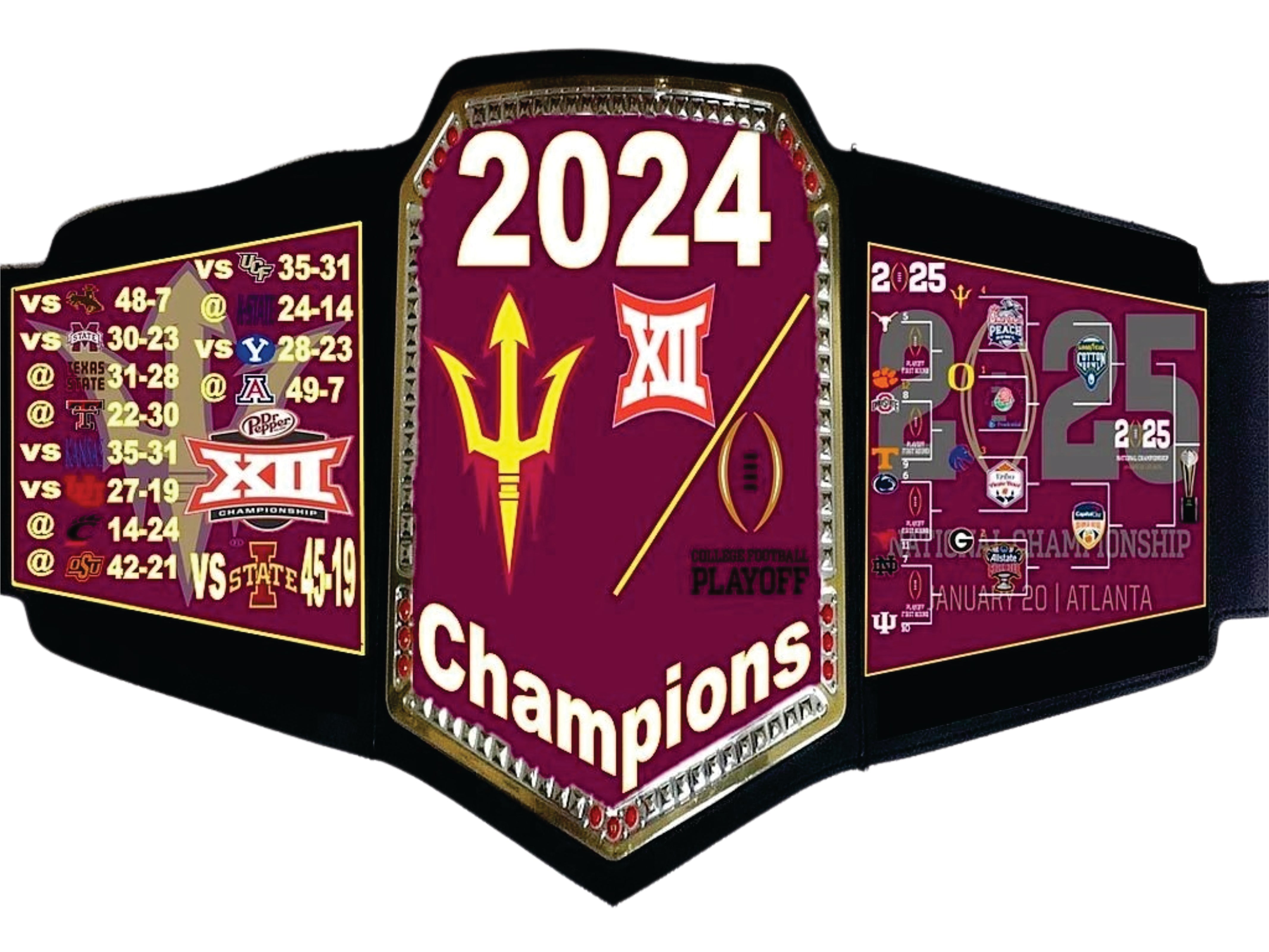 Oregon Ducks 2024 BIG10 Champions / CFP Playoff Championship Belt Championship Belt Store