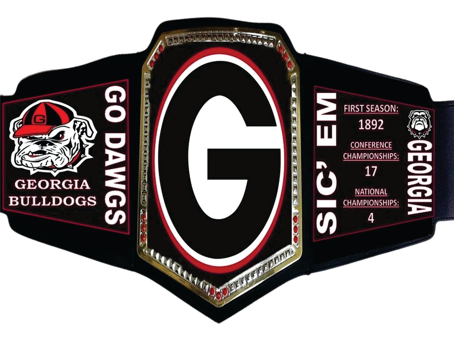 Georgia Bulldogs WWE College Legacy Title Belt Championship Belt Store