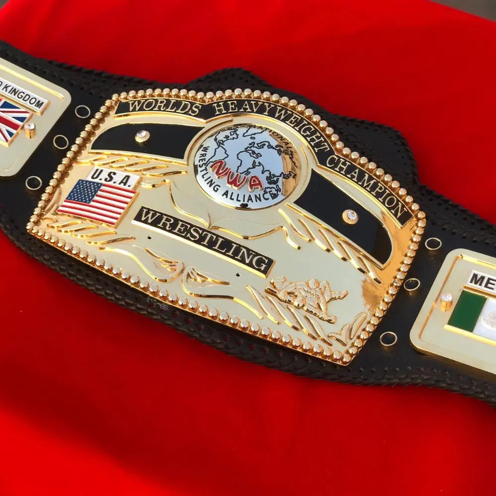 NWA Premium Domed Globe CNC Championship Belt Championship Belt Store