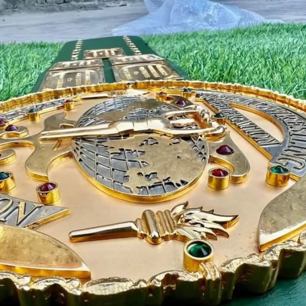 WWF BIG GREEN 3D CNC CHAMPIONSHIP BELT Championship Belt Store