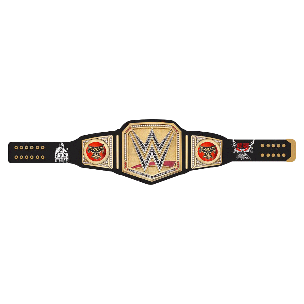 Brock Lesnar Here Comes The Pain Signature Series Belt (Black Strap) Championship Belt Store