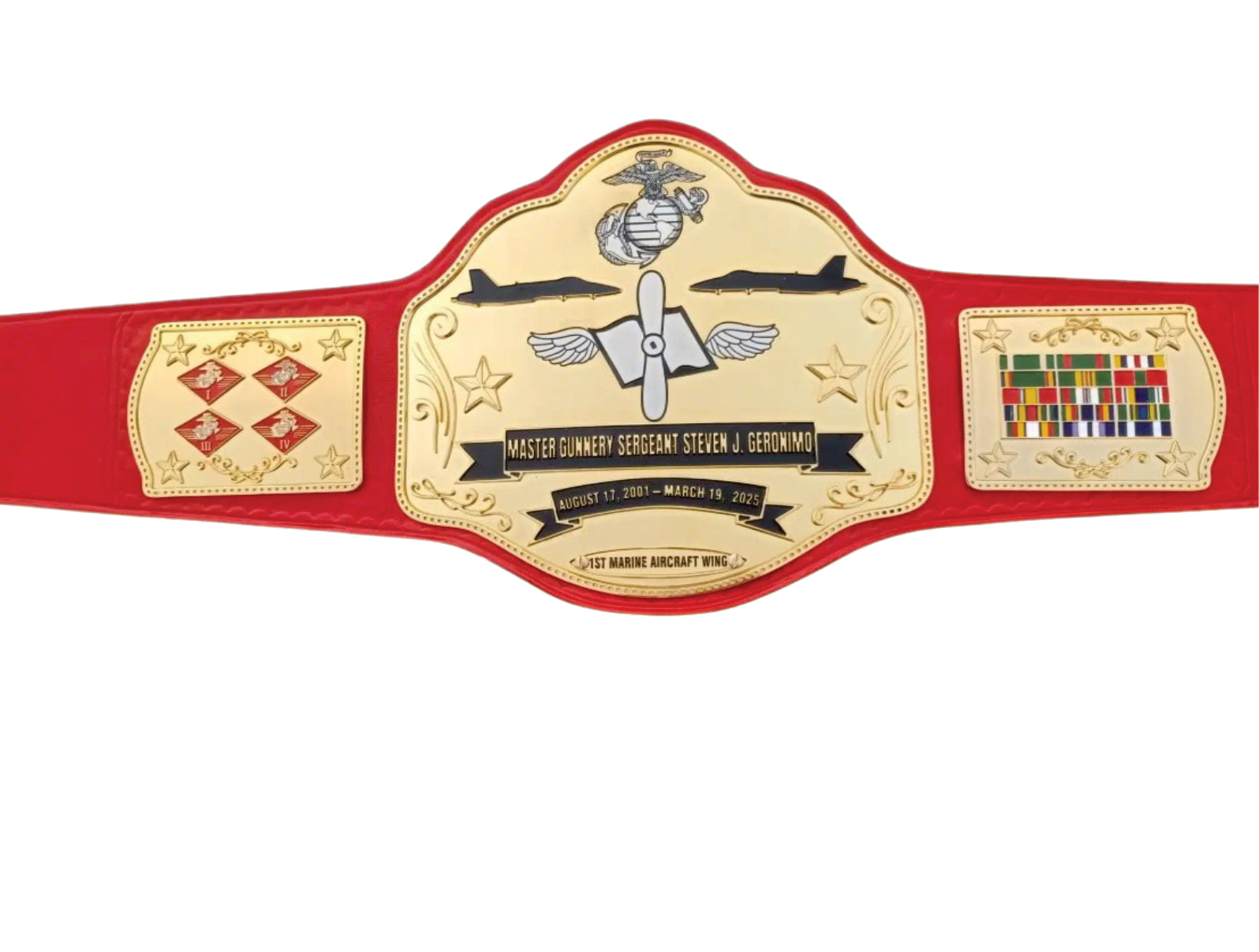Master Gunnery Sergeant Steven J. Geronimo 17 August 2001 - 19 March 2025 Championship Belt Championship Belt Store