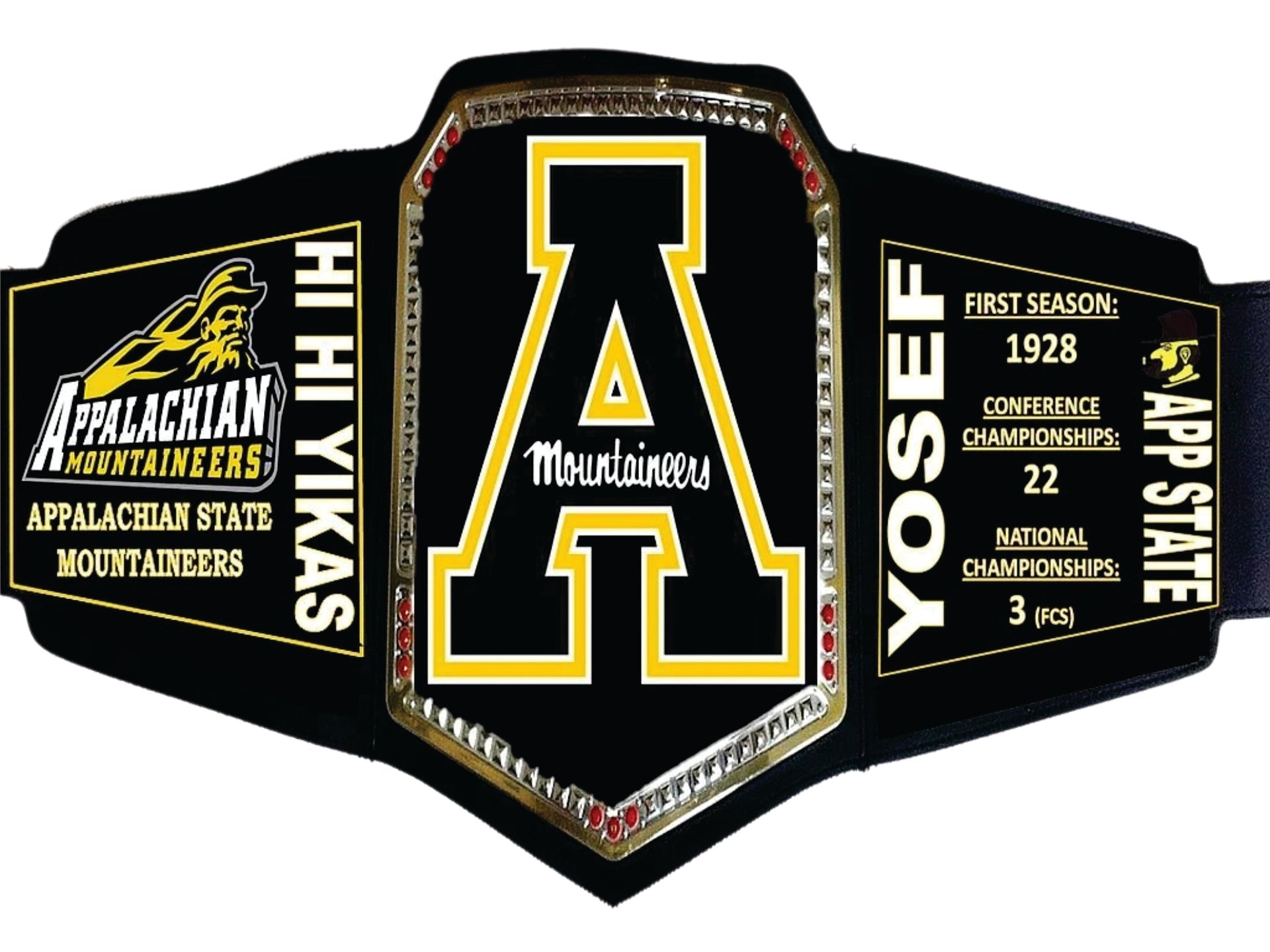 Appalachian State Mountaineers WWE College Legacy Title Belt Championship Belt Store