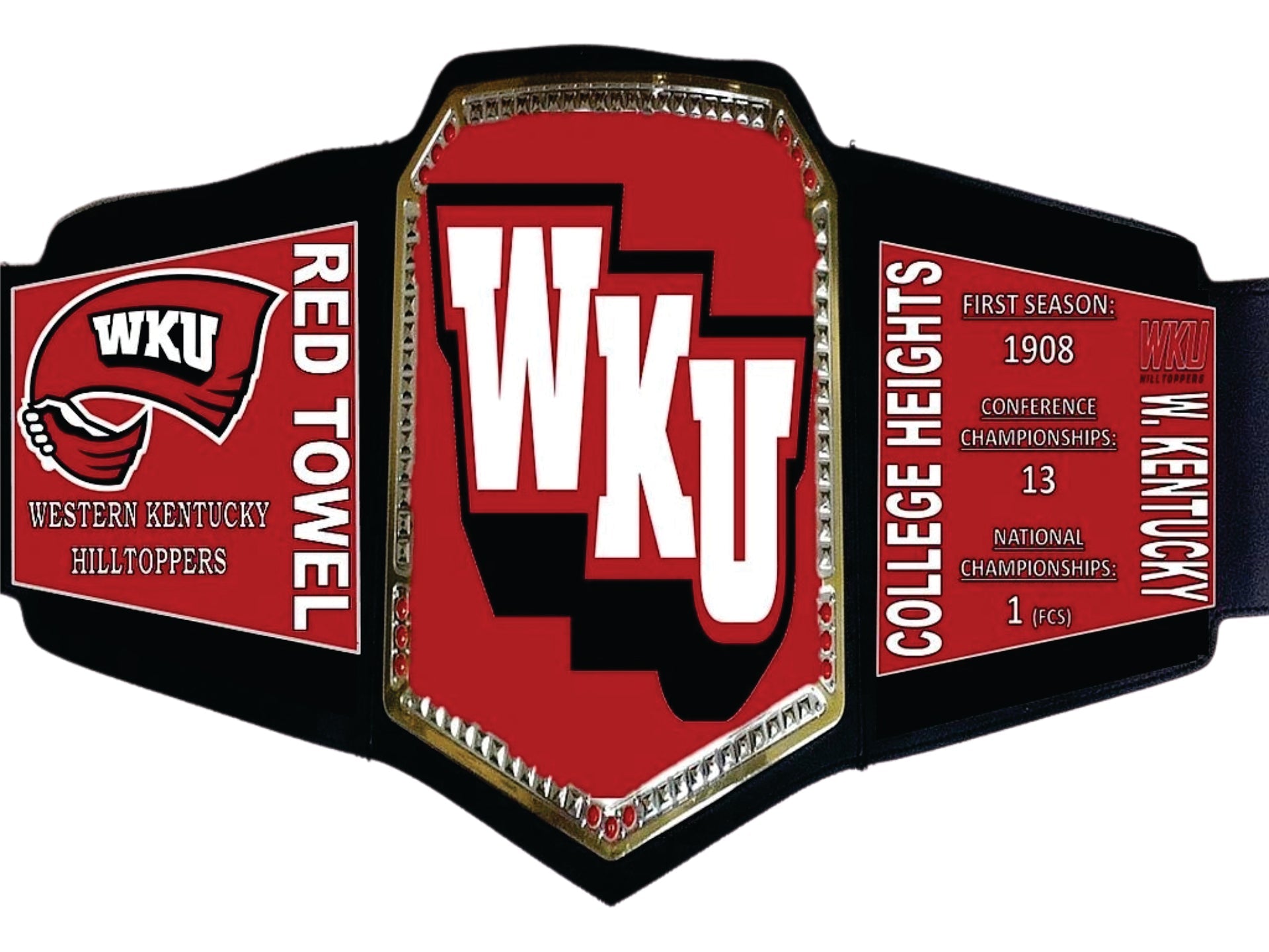 Western Kentucky Hilltoppers WWE College Legacy Title Belt Championship Belt Store