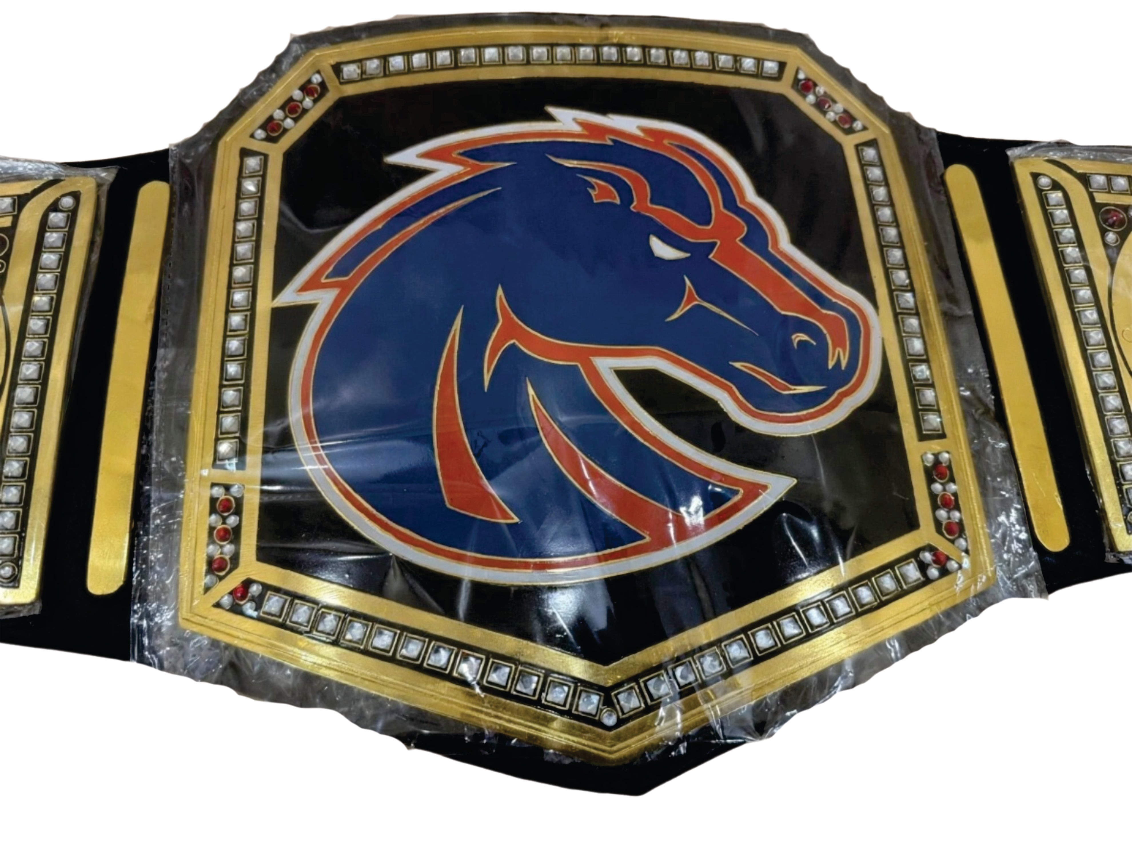 Boise State Broncos National Legacy Title Championship Belt Black Strap Championship Belt Store