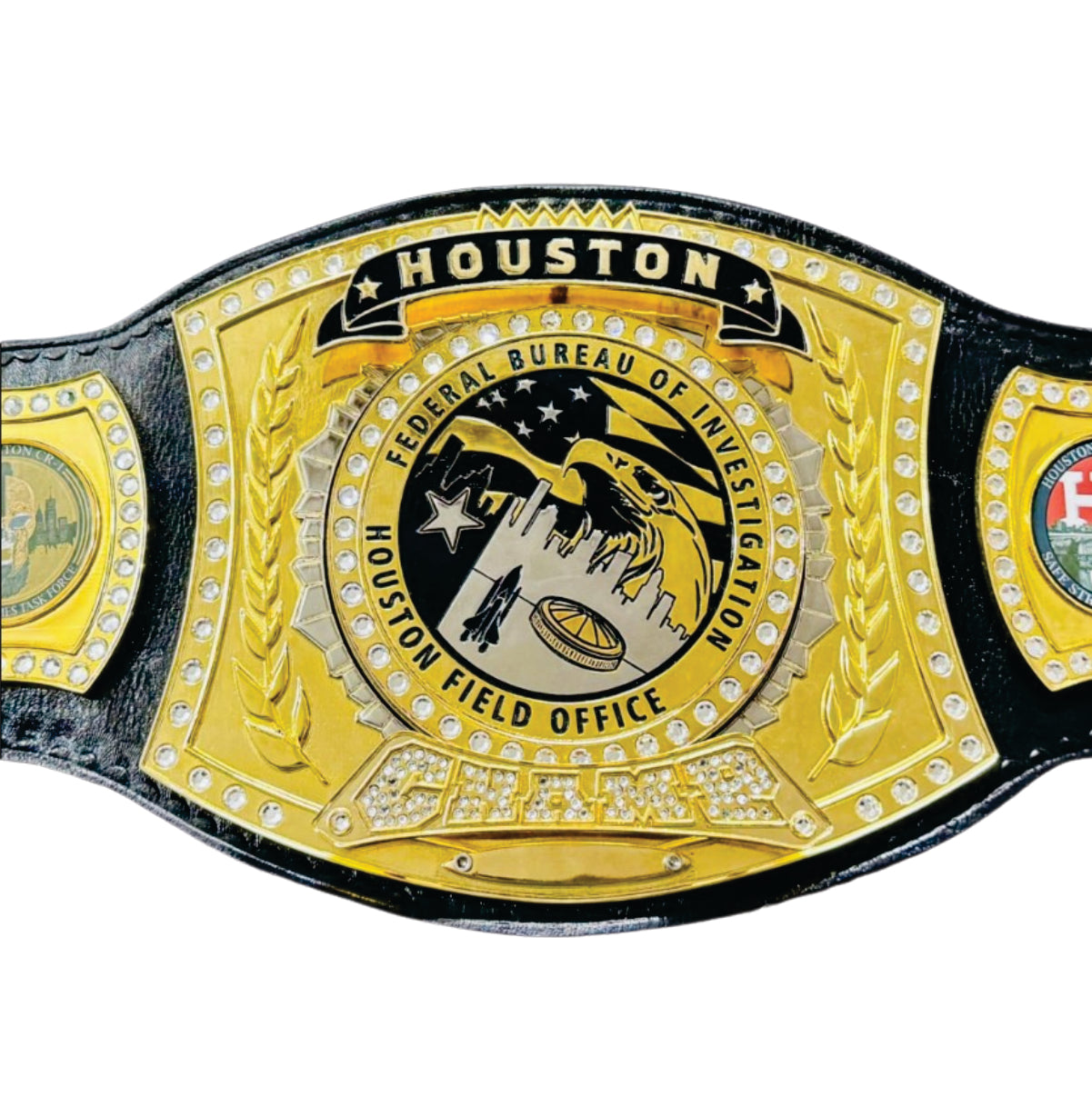 Houston Spinner Black Federal Bureau of Investigation Champion Championship Belt Championship Belt Store