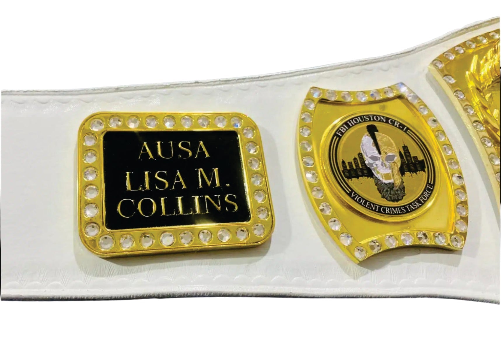Houston Spinner White Federal Bureau of Investigation Champion Championship Belt Championship Belt Store