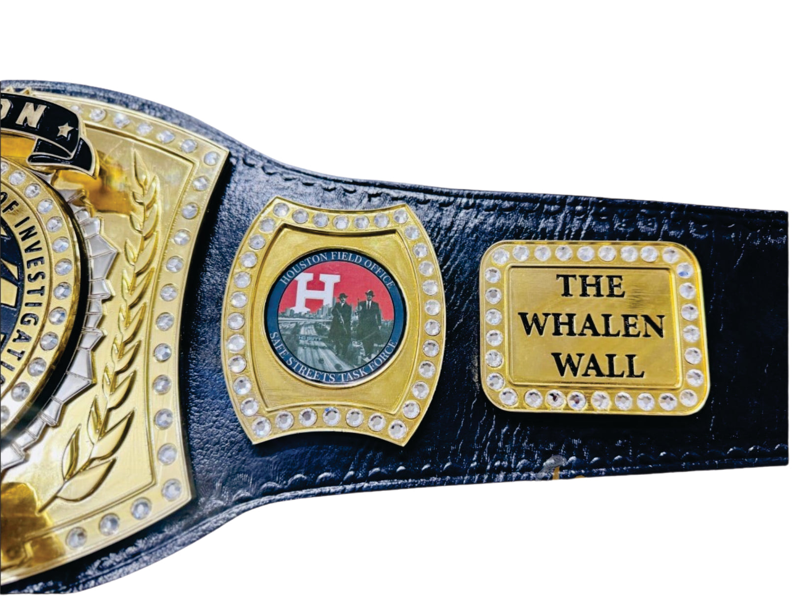 Houston Spinner Black Federal Bureau of Investigation Champion Championship Belt Championship Belt Store