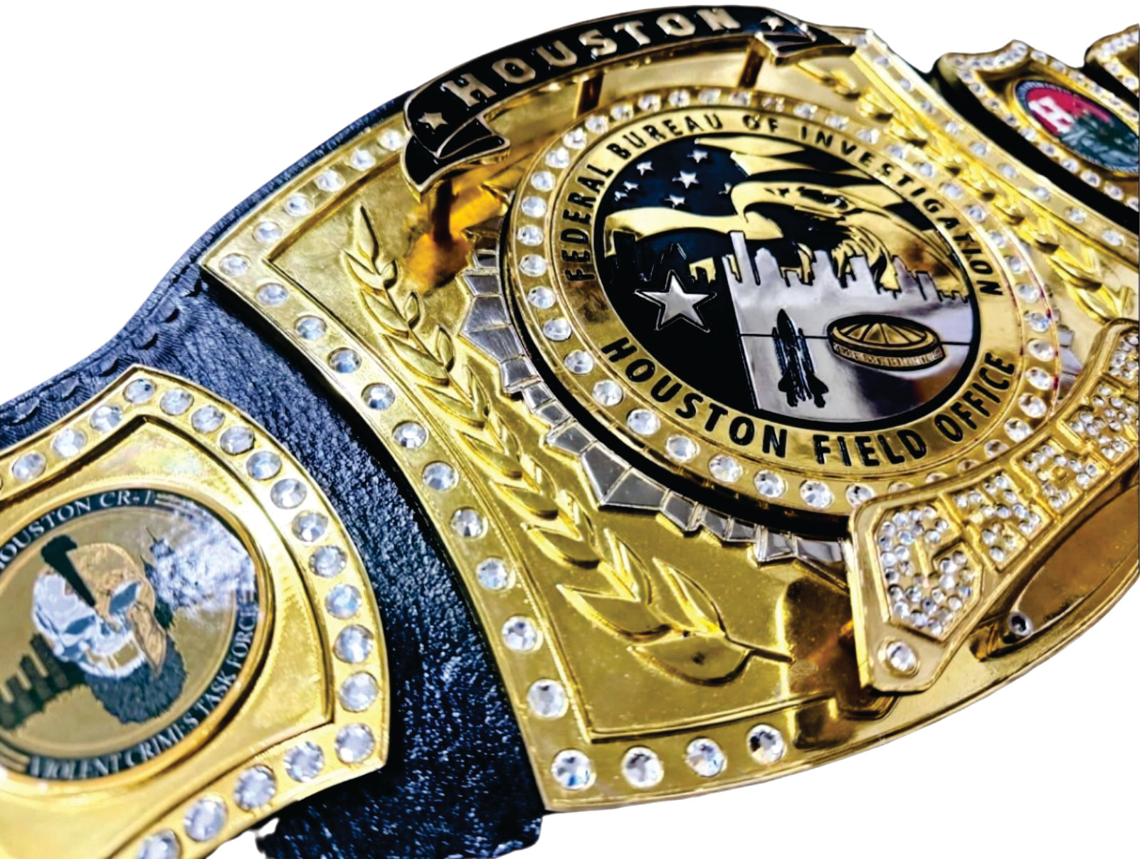 Houston Spinner Black Federal Bureau of Investigation Champion Championship Belt Championship Belt Store