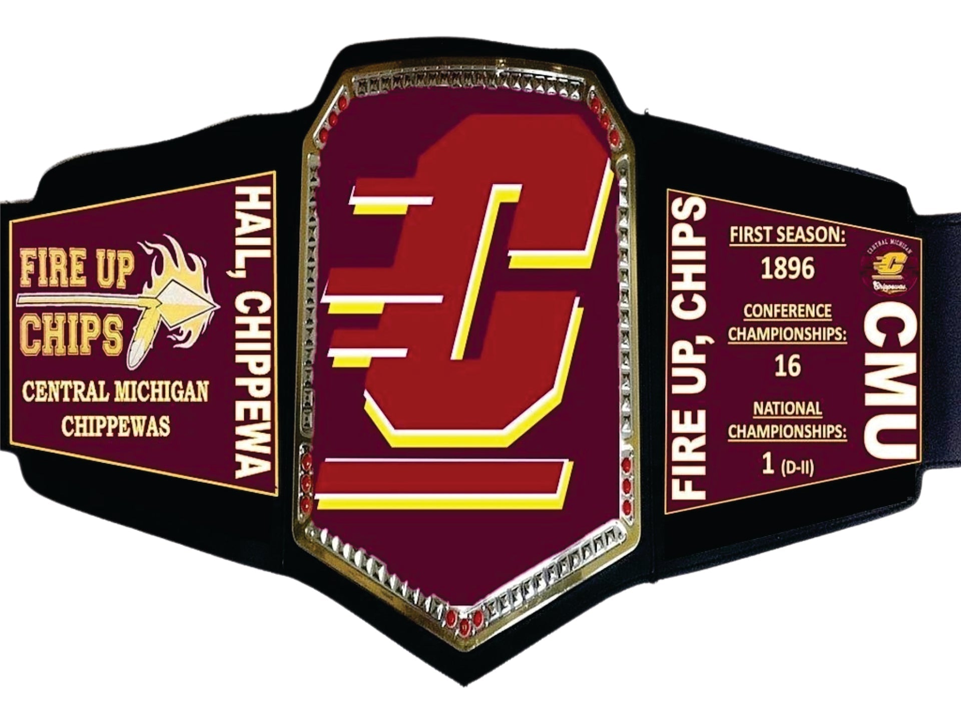 Central Michigan Chippewas WWE College Legacy Title Belt Championship Belt Store