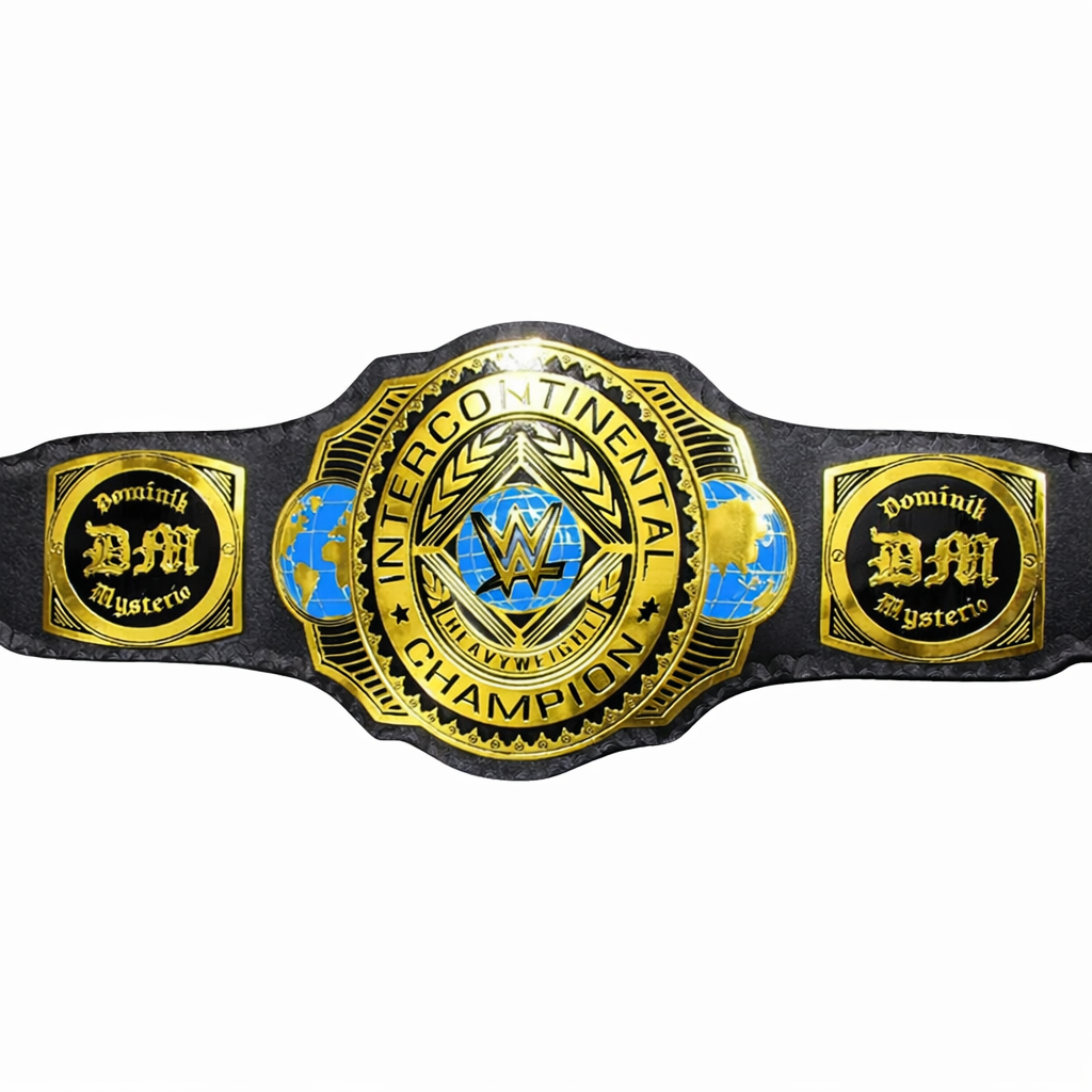 New Intercontinental Dominik Mysterio Heavyweight Wrestling Champion Title Belt