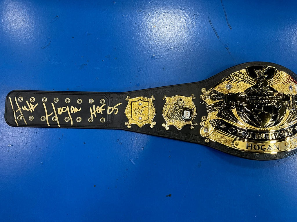 Hulk Hogan Undisputed World Heavyweight Championship Title Belt Replica Autographed Championship Belt Store