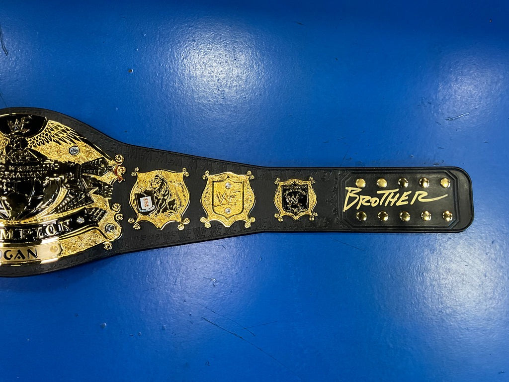 Hulk Hogan Undisputed World Heavyweight Championship Title Belt Replica Autographed Championship Belt Store
