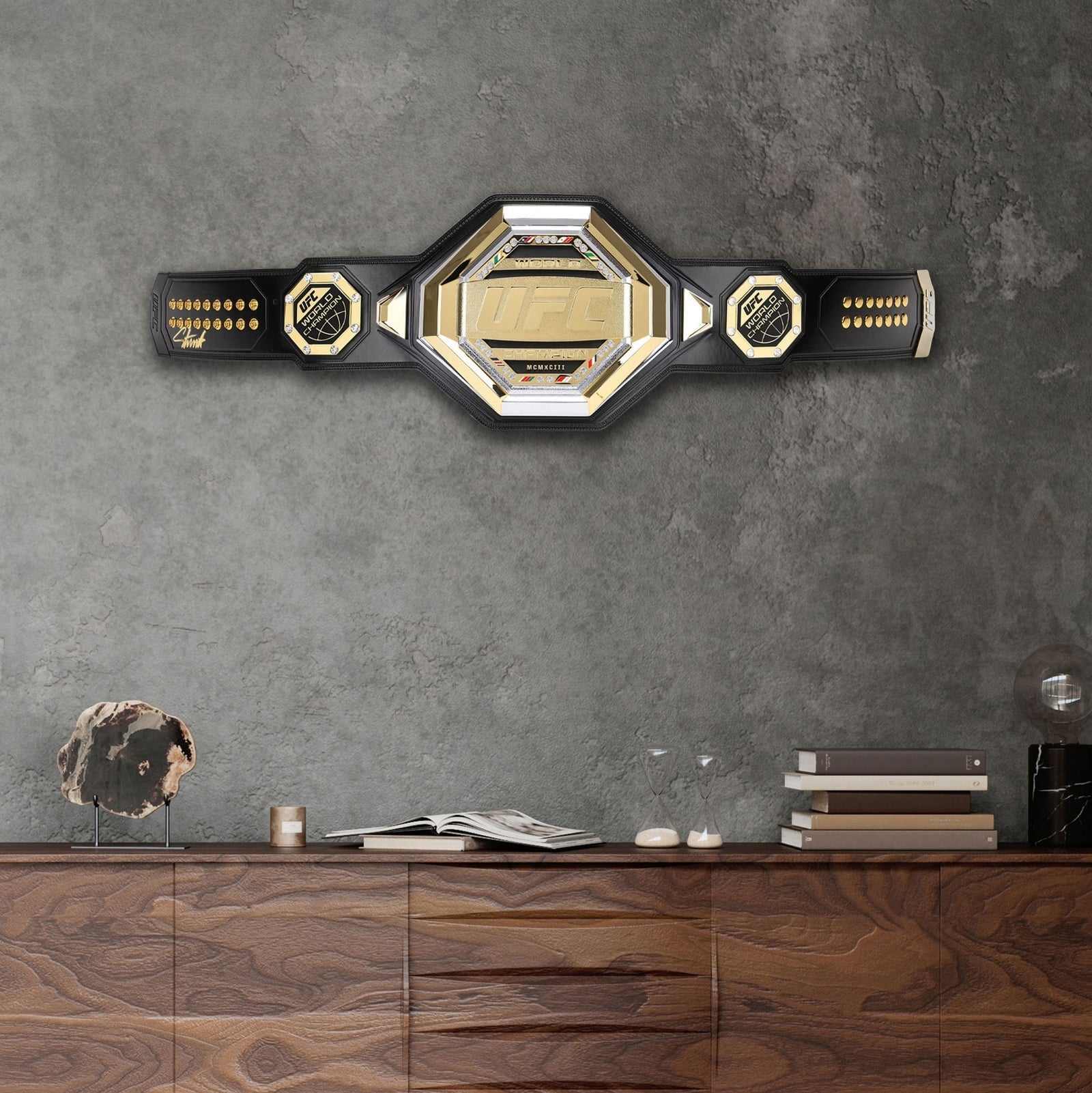 Israel Adesanya Signed UFC Legacy Championship Replica Belt Championship Belt Store