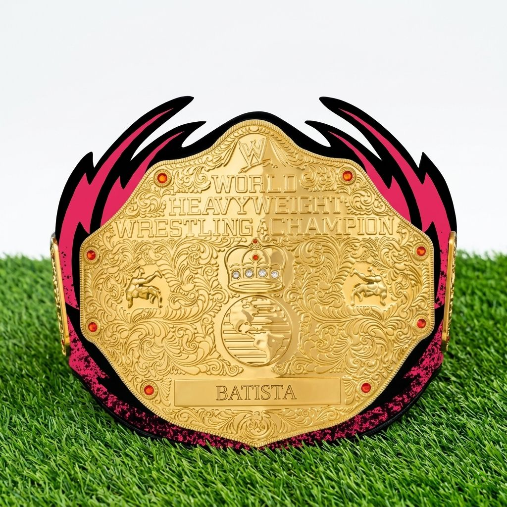 Custom Batista Big Gold World Heavyweight Championship Belt