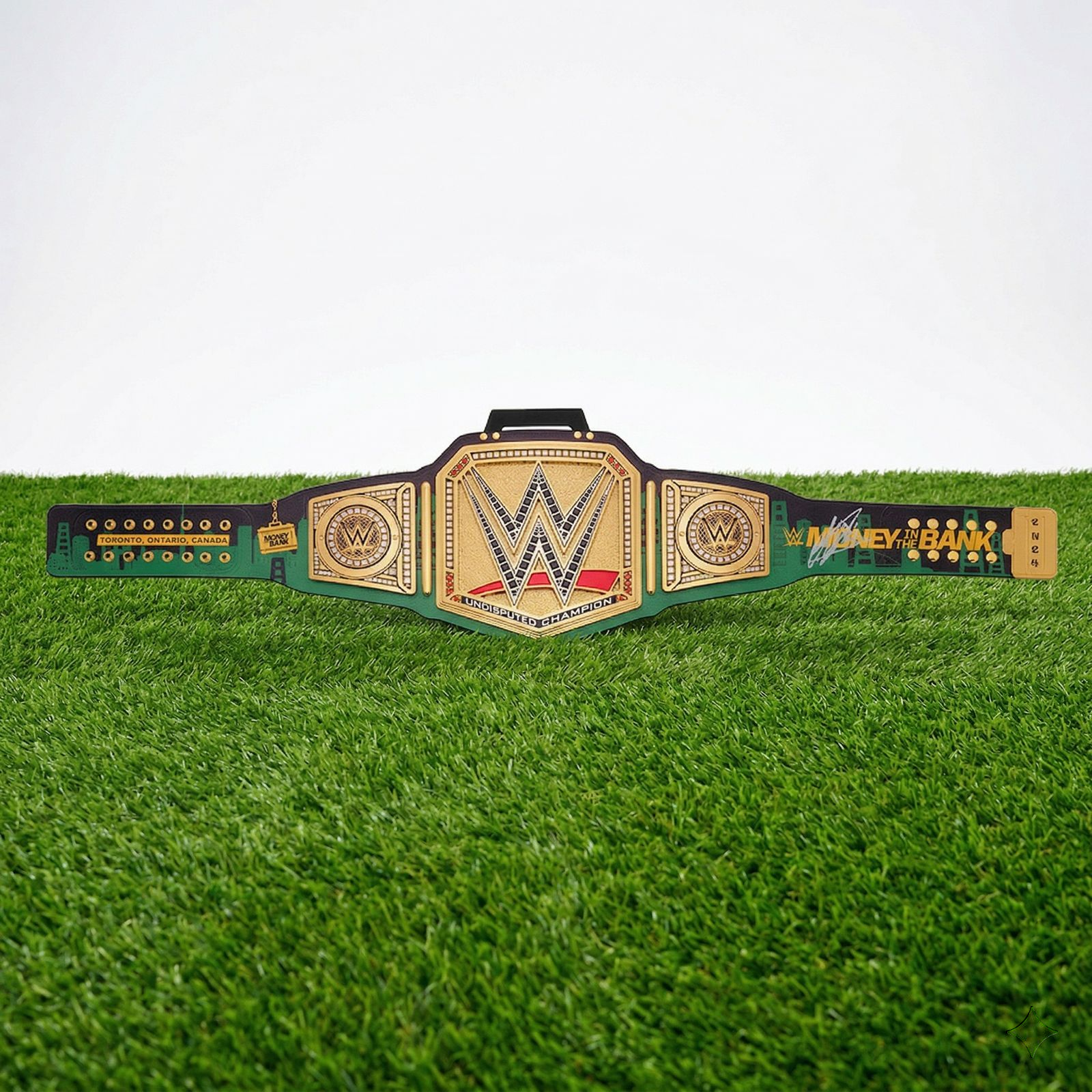 Drew McIntyre WWE Autographed 2024 Money in the Bank Replica Title Belt