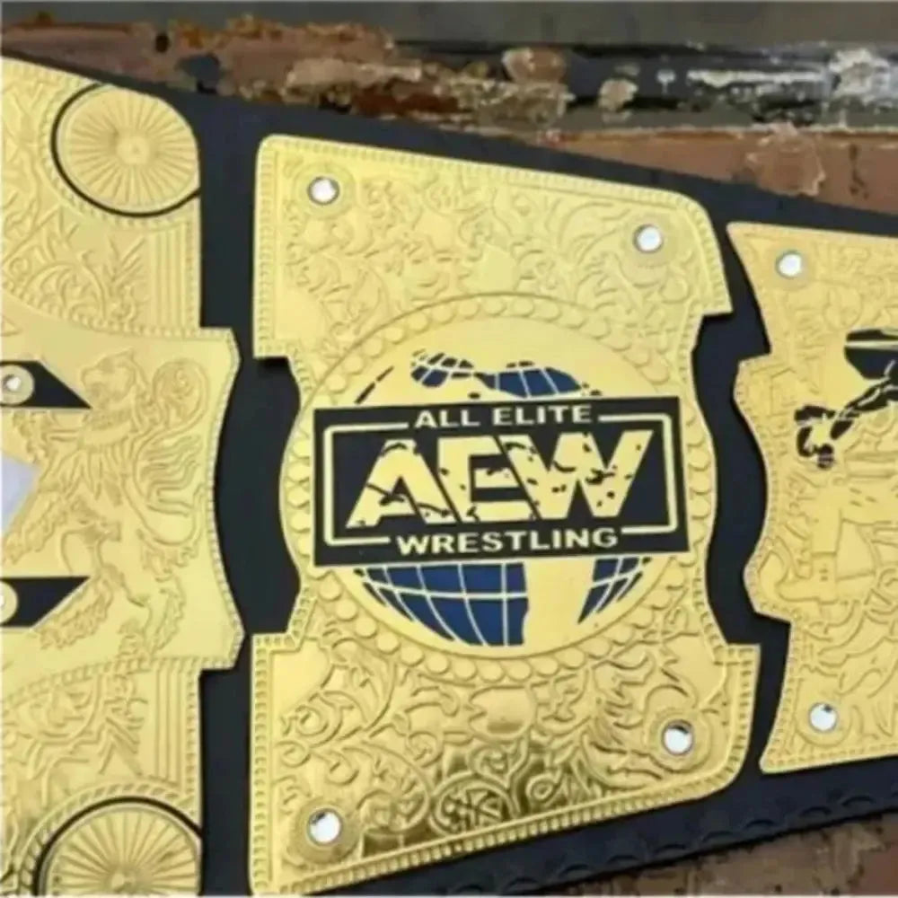 AEW All Atlantic Championship belt with gold and black detailing from Championship Belt Store