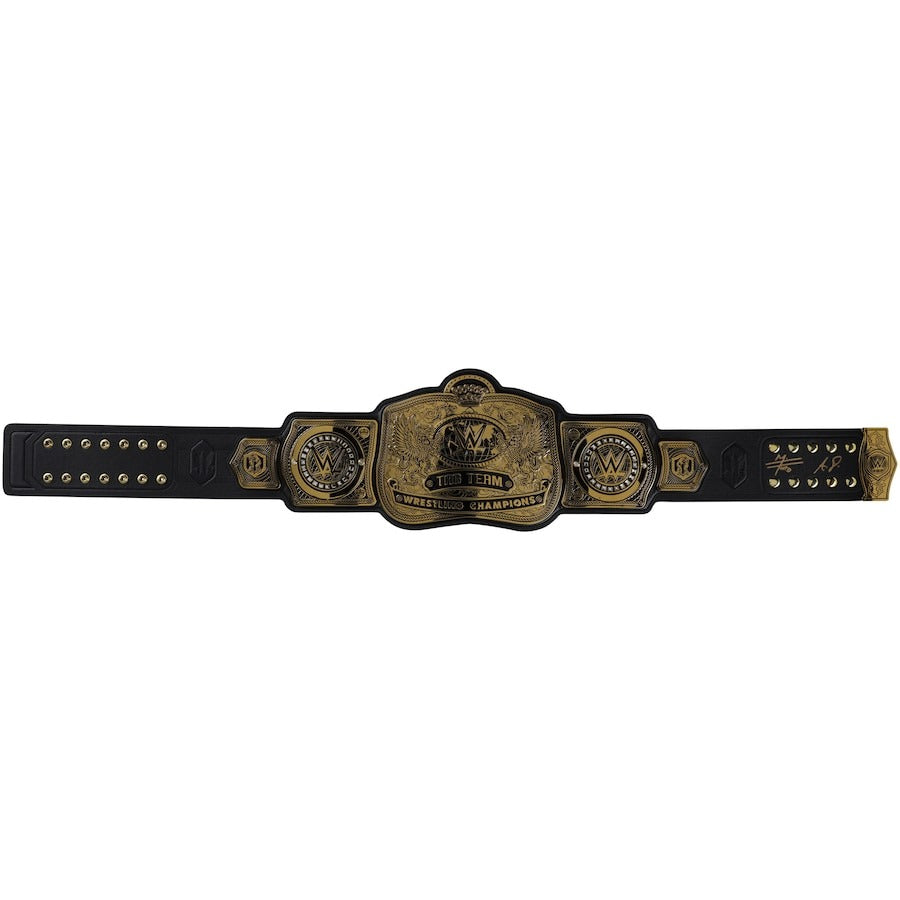 Angelo Dawkins & Montez Ford Street Profits WWE Autographed WWE Tag Team Championship Replica Title Belt Championship Belt Store