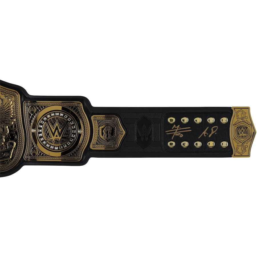 Angelo Dawkins & Montez Ford Street Profits WWE Autographed WWE Tag Team Championship Replica Title Belt Championship Belt Store