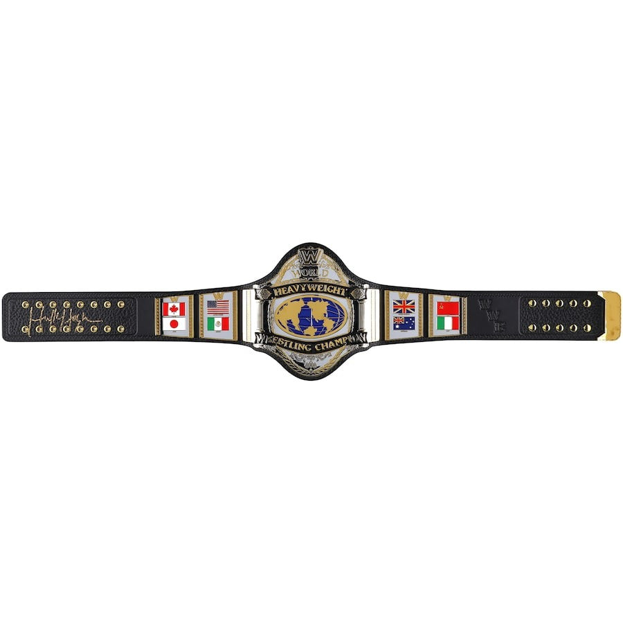 Hulk Hogan WWE Autographed Hogan Signature Series Replica Title Belt Championship Belt Store