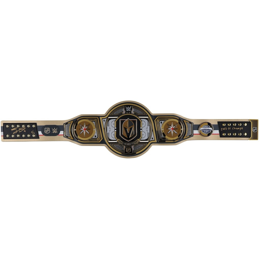 Jack Eichel Vegas Golden Knights Autographed WWE Legacy Title Belt Championship Belt Store