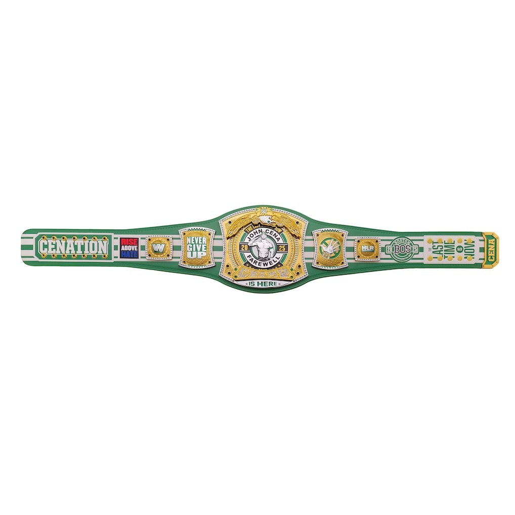 John Cena Farewell Tour 2025 Boston Spinner Championship Replica Title Belt Championship Belt Store