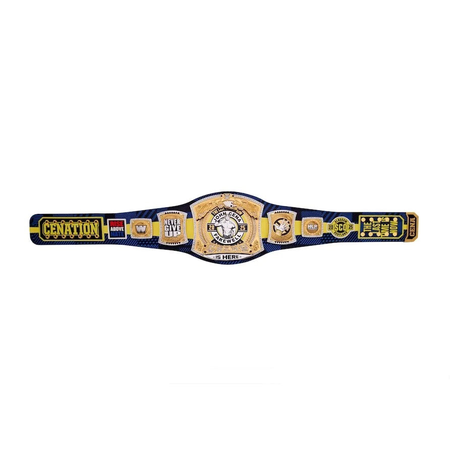 John Cena Farewell Tour 2025 Glasgow Spinner Championship Replica Title Belt