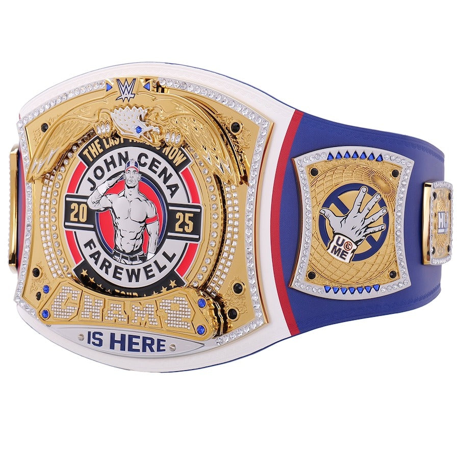 John Cena Farewell Tour SummerSlam 2025 Blue Spinner Championship Replica Title Belt Championship Belt Store