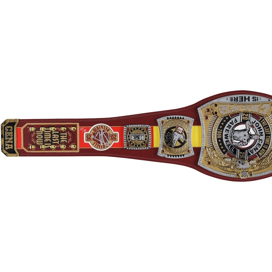 John Cena WWE Autographed 2025 Farewell Tour Brussels Replica Title Belt - Limited Edition of 25 Championship Belt Store