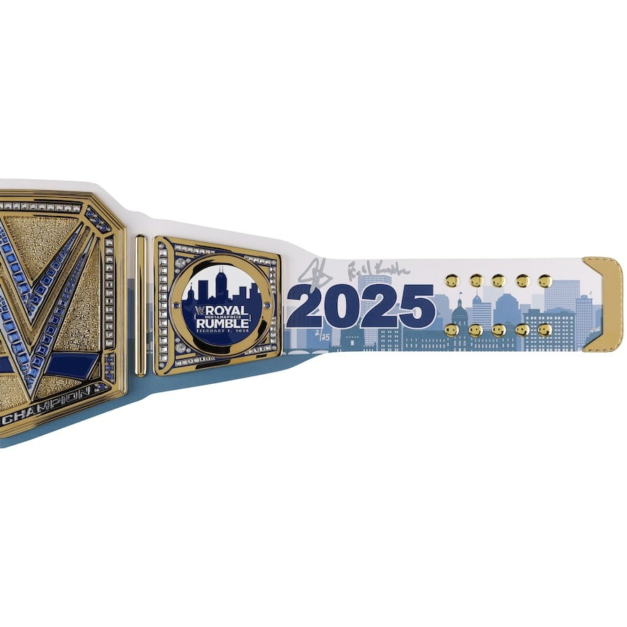 John Cena WWE Autographed 2025 Royal Rumble Replica Title Belt with "Final Rumble" Inscription - Limited Edition of 25 Championship Belt Store
