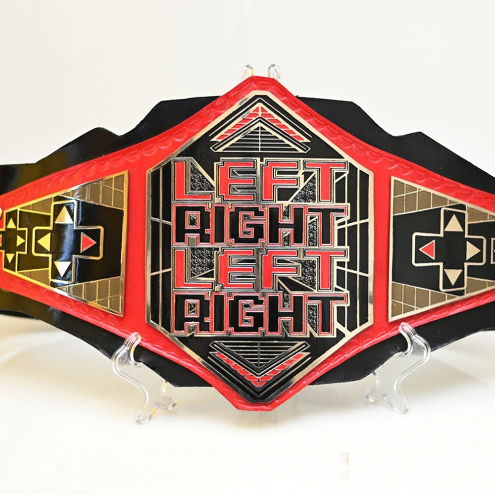 LRLR Belt WWE Championship with red and black design from Championship Belt Store