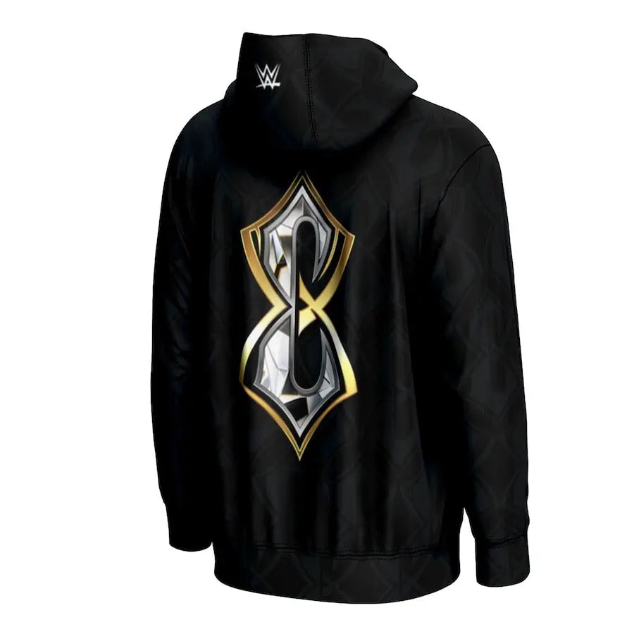 Men's Prosphere Black Charlotte Flair Hoodie Championship Belt Store
