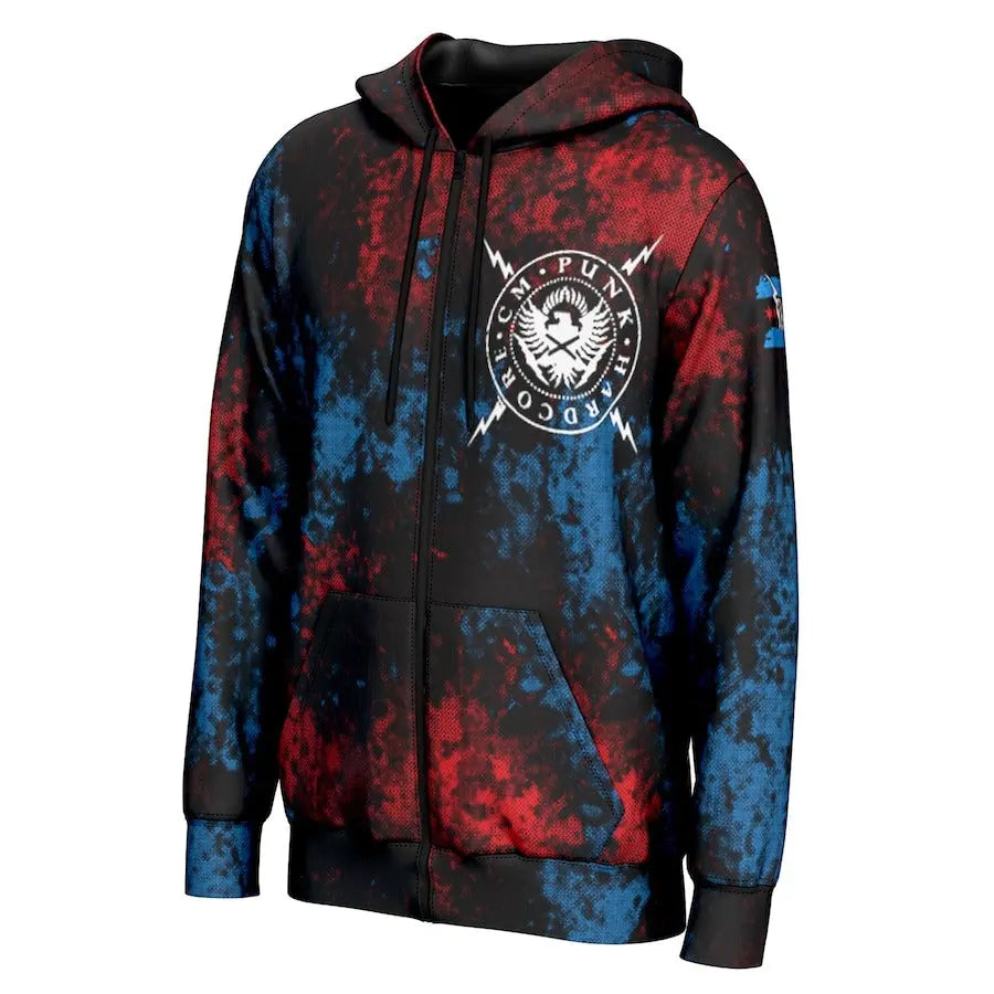 Men's Prosphere Black CM Punk Street Style Hoodie Championship Belt Store