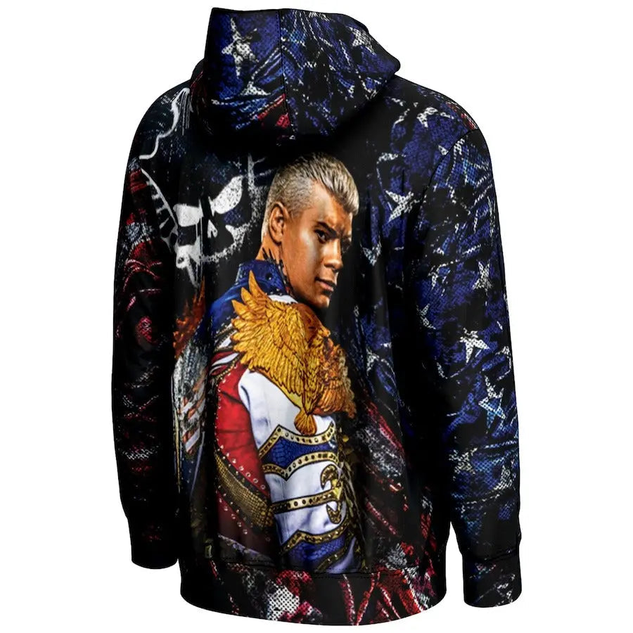 Men's Prosphere Black Cody Rhodes Hoodie Championship Belt Store