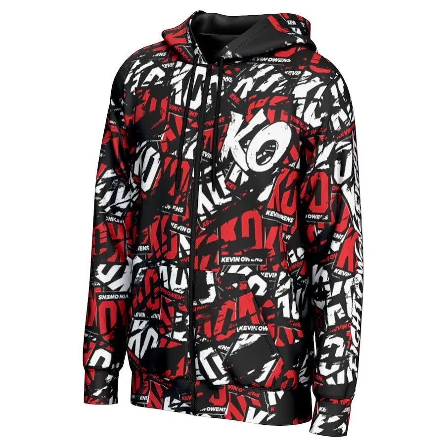 Men's Prosphere Black Kevin Owens Hoodie Championship Belt Store