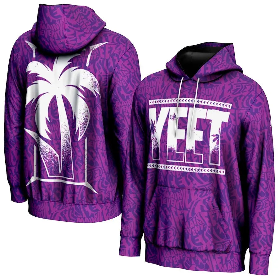 Men's Prosphere Purple Jey Uso “Yeet” Hoodie Championship Belt Store