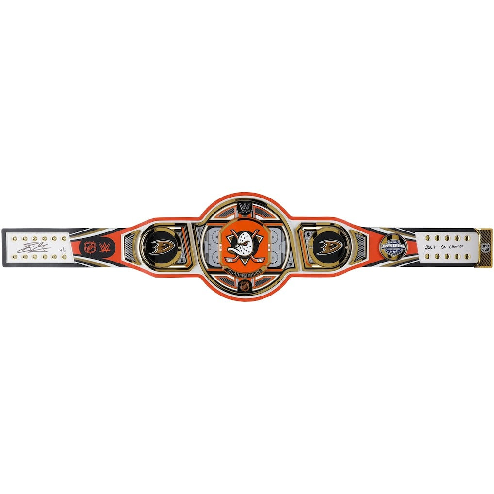Ryan Getzlaf Anaheim Ducks Autographed WWE Legacy Title Belt Championship Belt Store