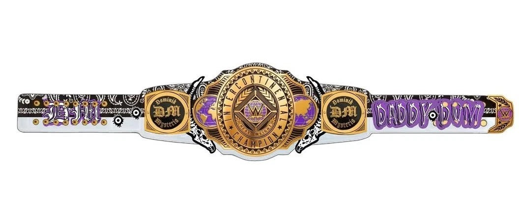 Intercontinental Dominik Mysterio Heavyweight Wrestling Champion Title Belt