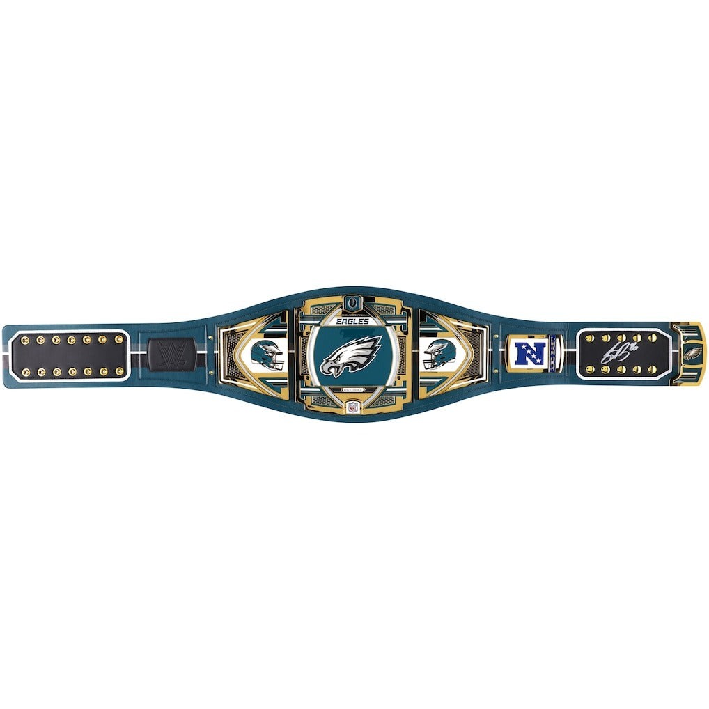 Saquon Barkley Philadelphia Eagles Autographed WWE Title Belt Championship Belt Store