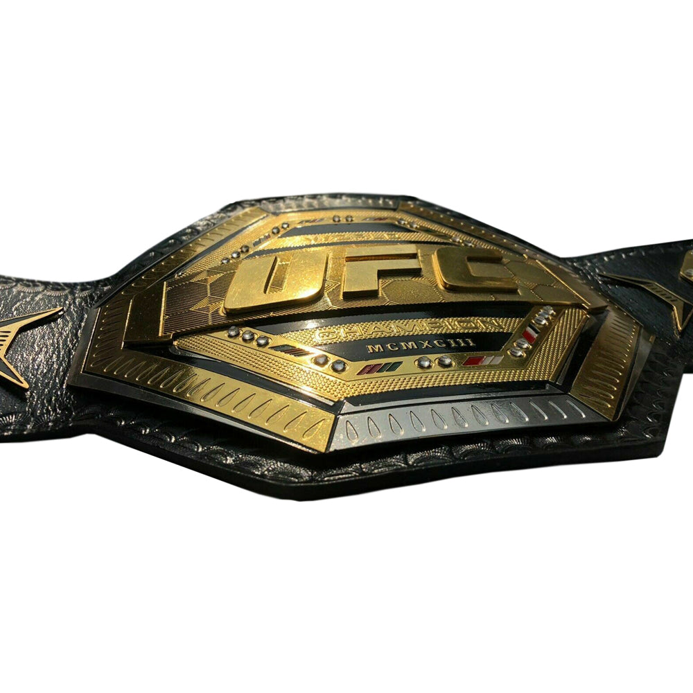 UFC championship replica belt with gold and black design from Championship Belt Store