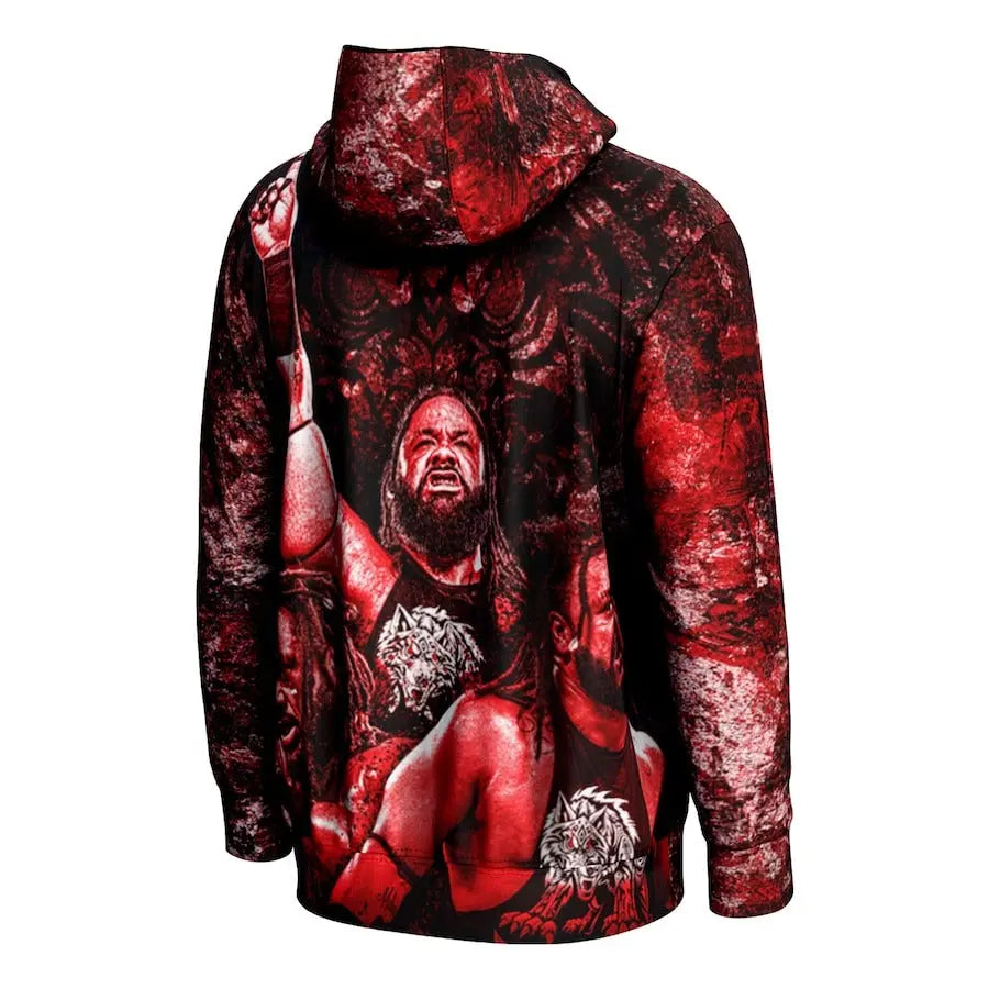 Youth Prosphere Red Jacob Fatu Graphic Hoodie Championship Belt Store