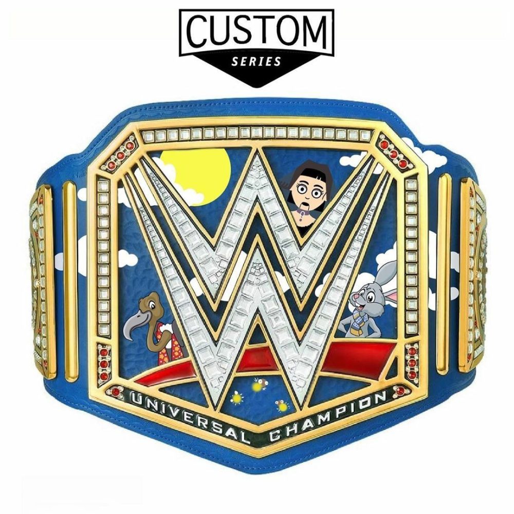 WWE Authentic Wear Universal Championship Blue Commemorative Title