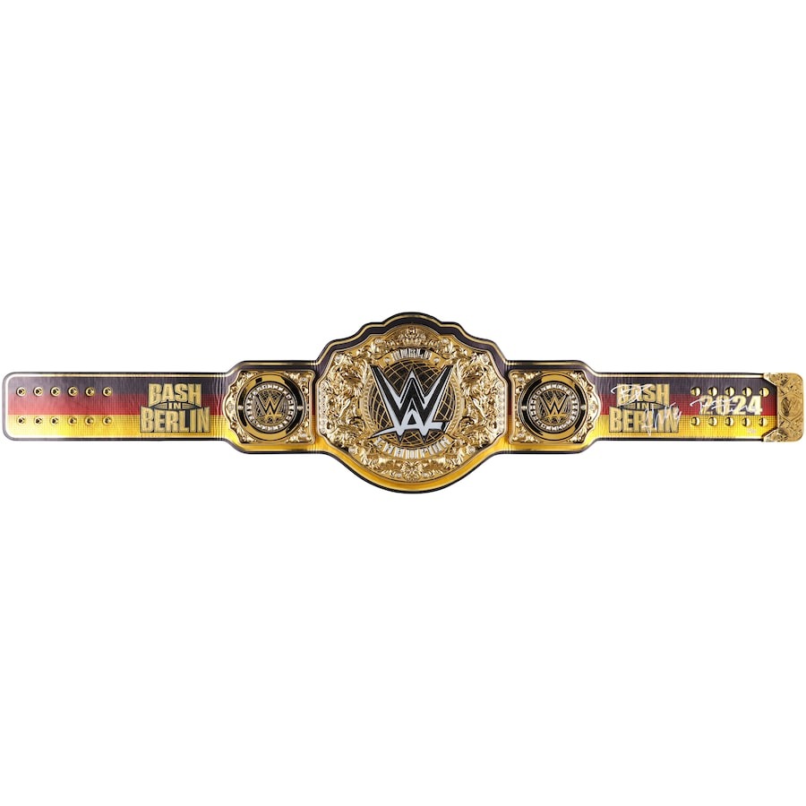 Damian Priest and Rhea Ripley WWE Autographed Championship Title Belt