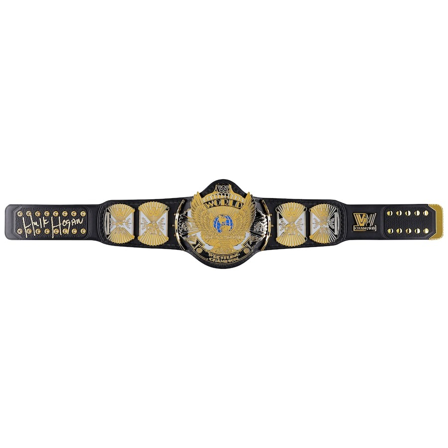 Hulk Hogan WWE Autographed Winged Eagle Championship Title Belt
