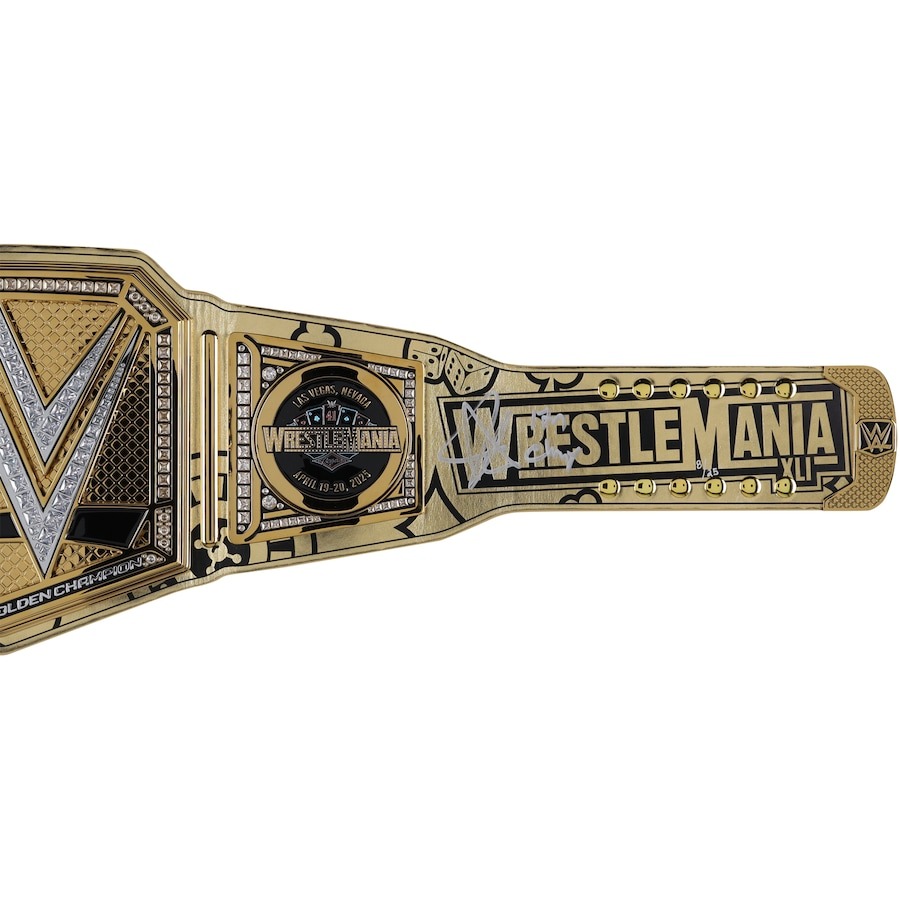 John Cena WWE Autographed WrestleMania Championship Title Belt